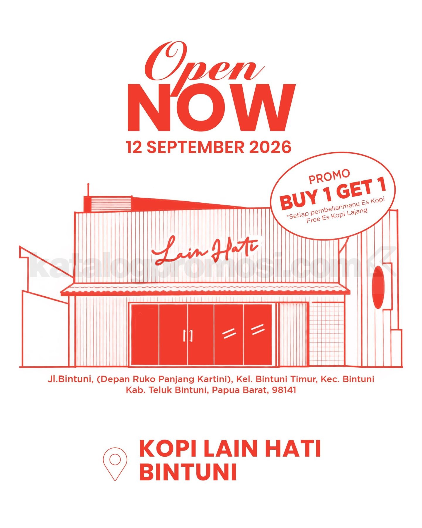 Promo Kopi Lain Hati Opening Bintuni Buy 1 Get 1 Free Promo Kopi Lain Hati Opening Bintuni Buy 1 Get 1 Free Es Kopi Lajang