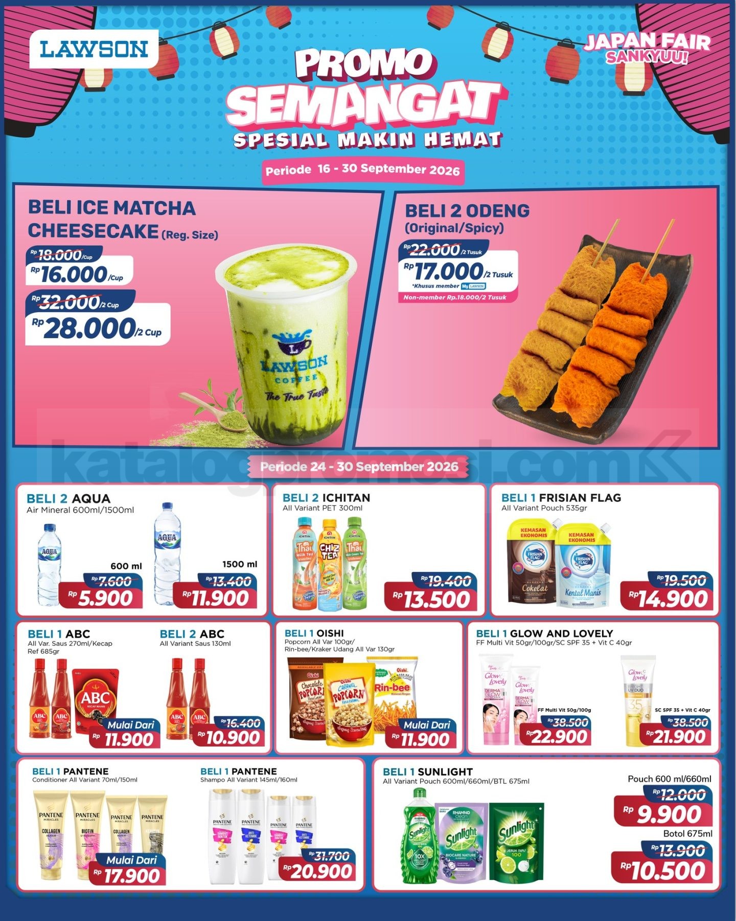 Promo Lawson Semangat Mulai Rp5.900 Promo Lawson Semangat mulai Rp5.900 dengan berbagai pilihan produk dan harga promo September 2026