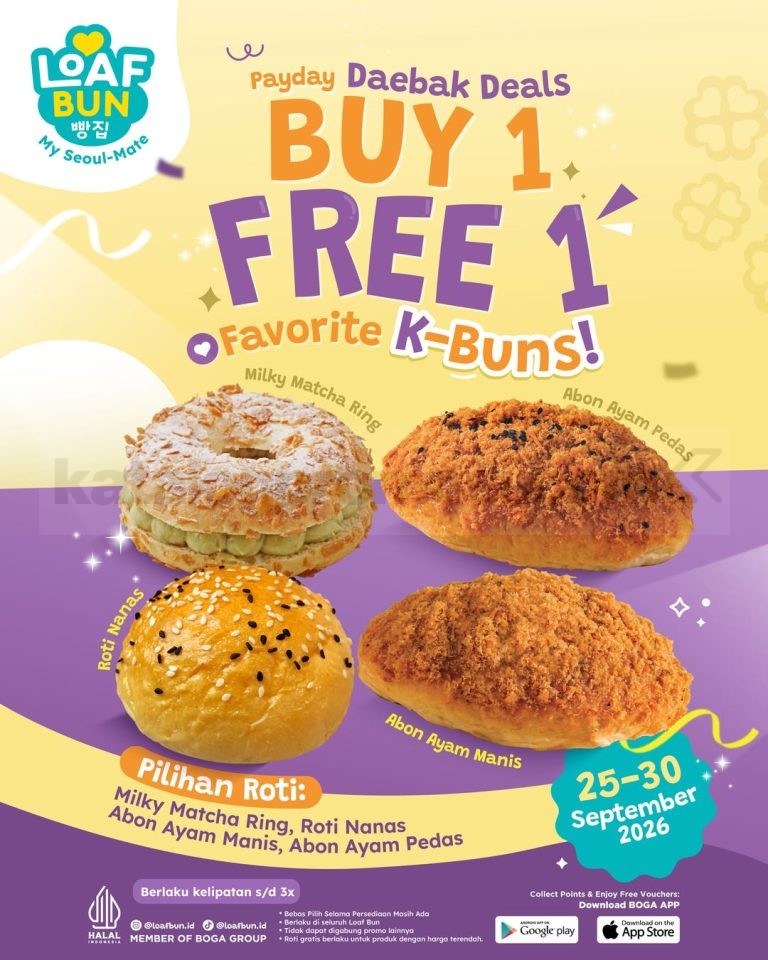 Promo Loaf Bun Payday Daebak Deals Buy 1 Free 1