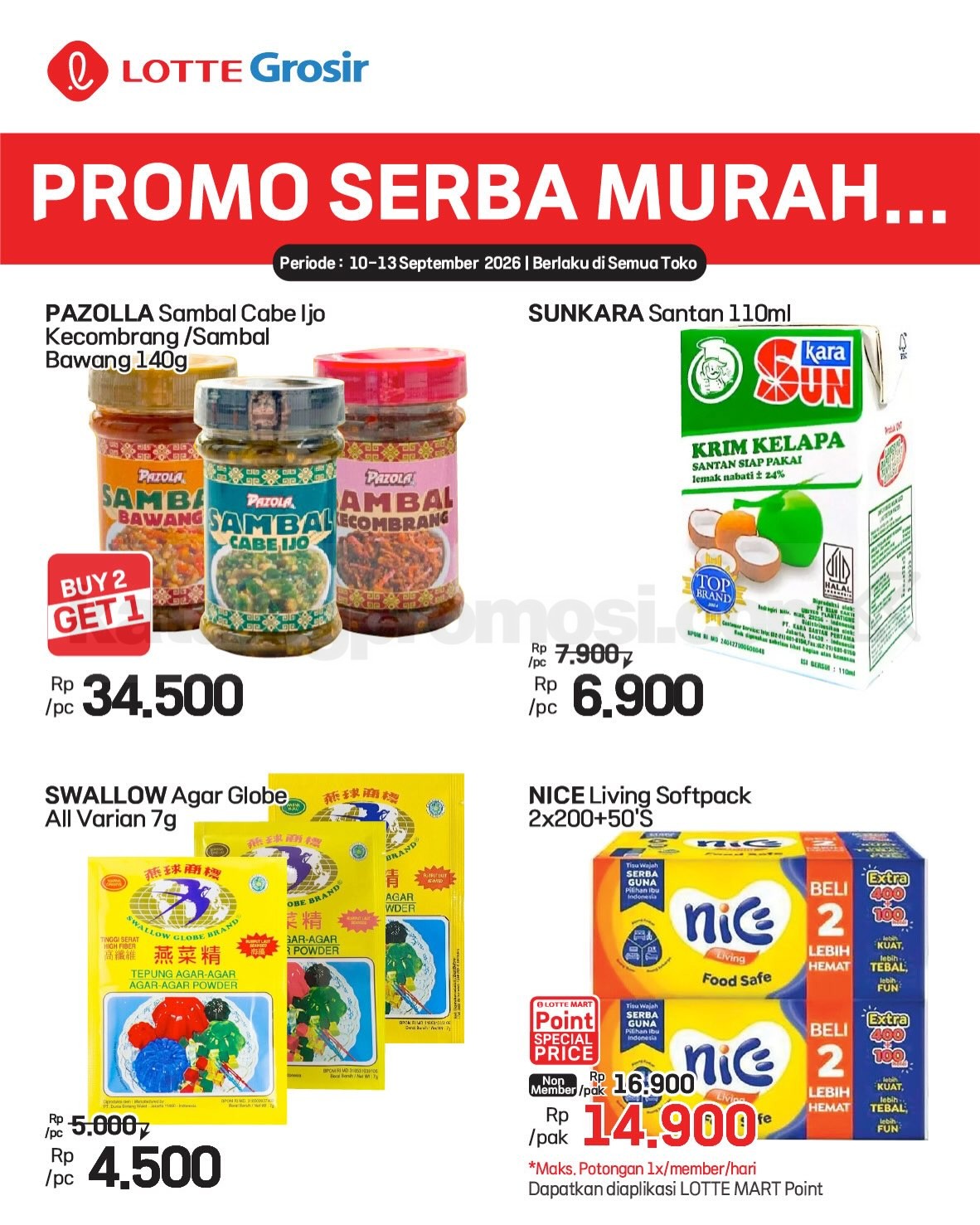 Promo LOTTE GROSIR HITS AKHIR PEKAN 10-13 September 2026