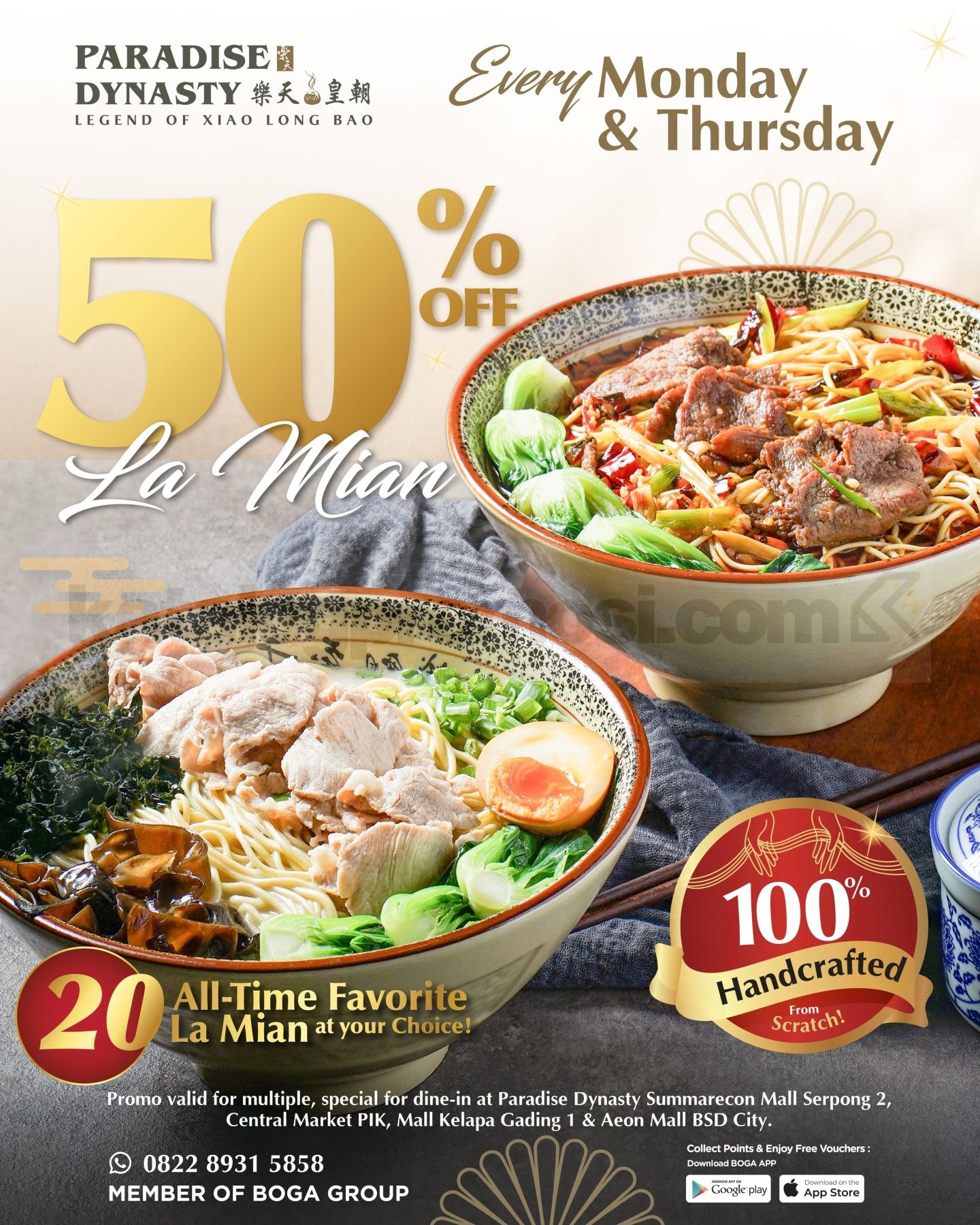 Promo Paradise Dynasty La Mian Diskon 50%