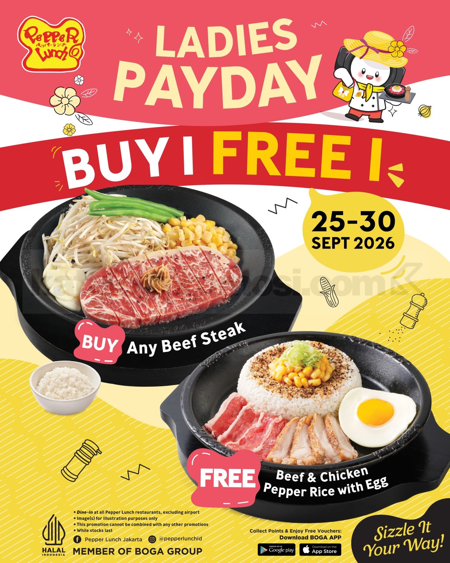 Promo Pepper Lunch Ladies Payday Buy 1 Get 1 Free