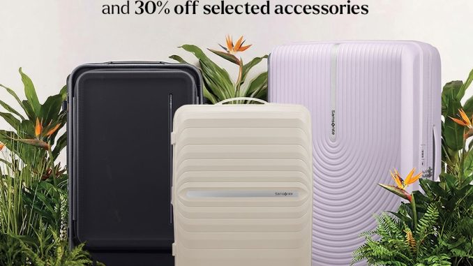 Promo Samsonite Luggage Trade-In 2026 untuk menukar koper lama merek dan kondisi apa pun.