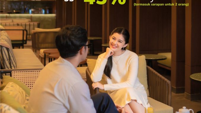 Promo Santika Anniversary Sale 2026 diskon menginap hingga 45% termasuk sarapan untuk 2 orang.