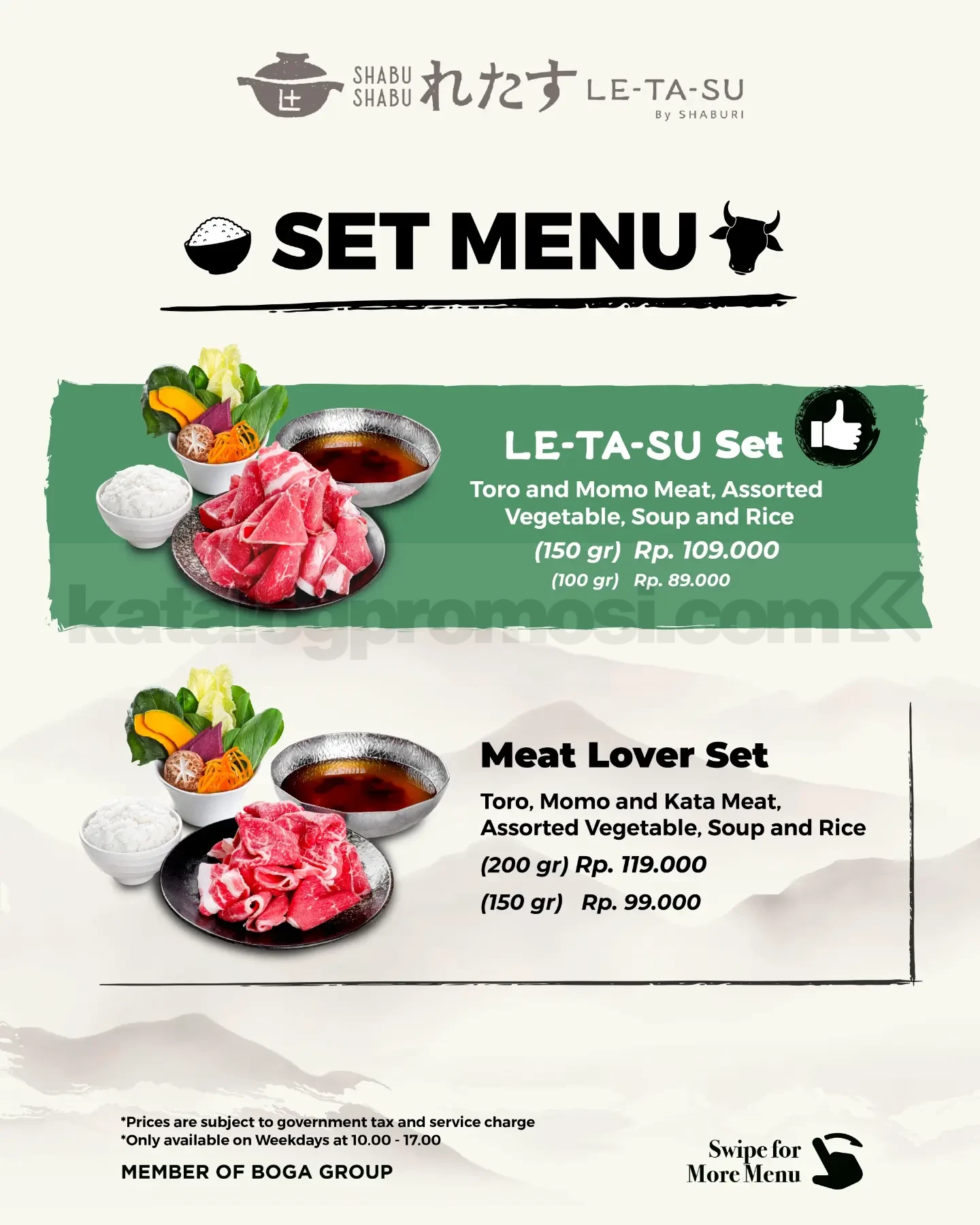 Promo Shabu Shabu Letasu Set Menu Mulai Rp. 79.000 Promo Shabu Shabu Letasu Set Menu Mulai Rp. 79.000 1