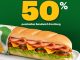 Promo Subway Weekend Ceria Footlong Diskon 50% untuk Footlong Sandwich ke-2