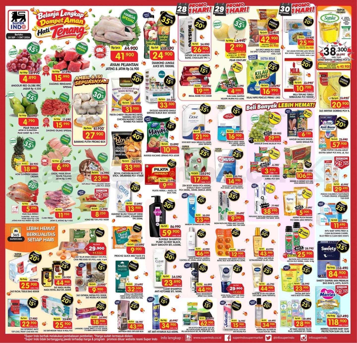 Promo SUPERINDO Weekday 28 September - 01 Oktober 2026