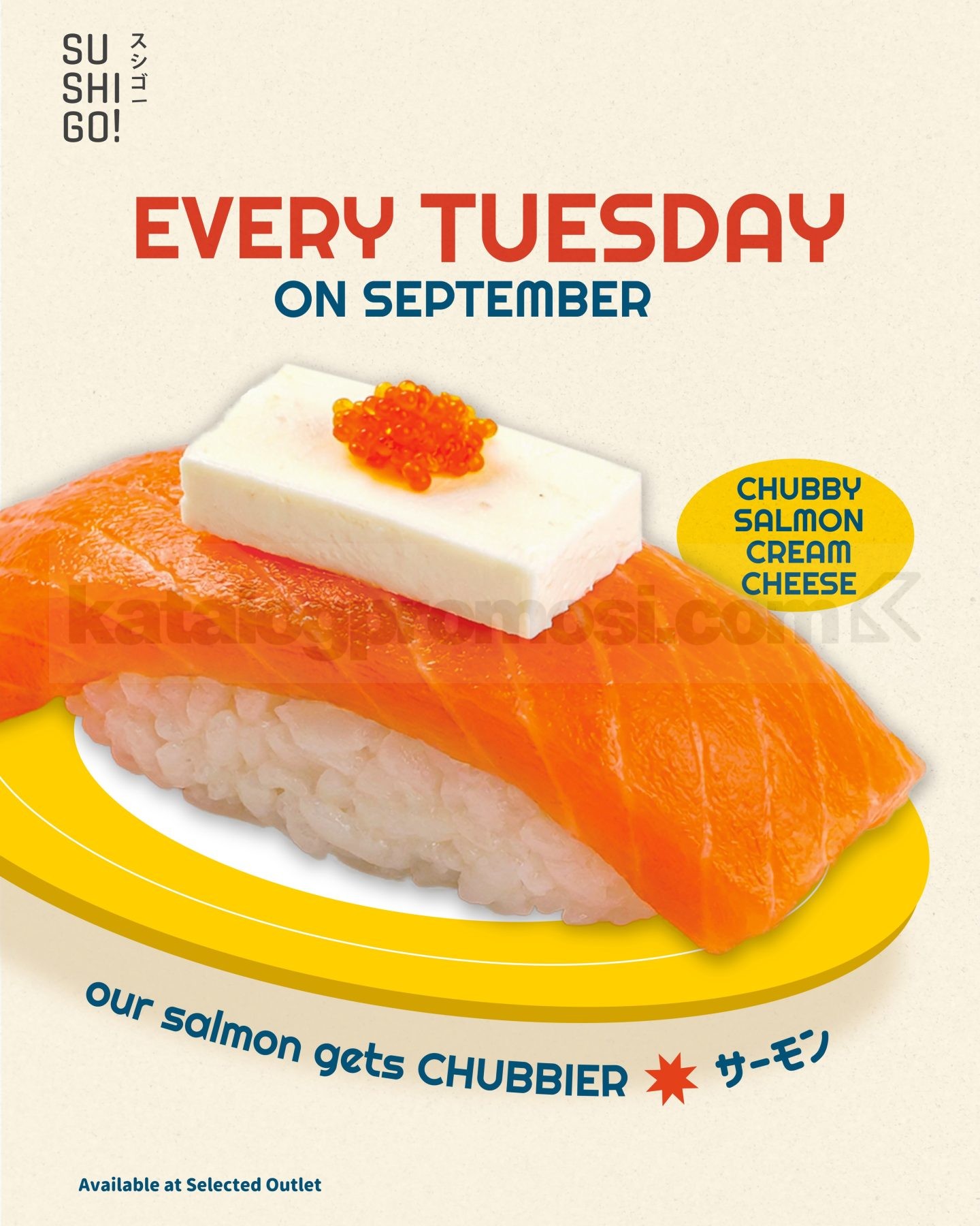 Promo Sushi Go! Chubby Salmon Rp15.000