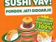 Promo Sushi Yay! Grand Opening Pondok Jati Diskon hingga 100% lewat Sushi Tower Challenge