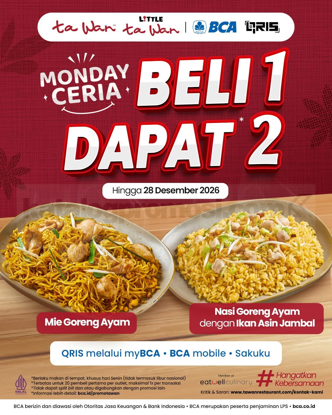 Promo Ta Wan Monday Ceria Beli 1 Dapat 2