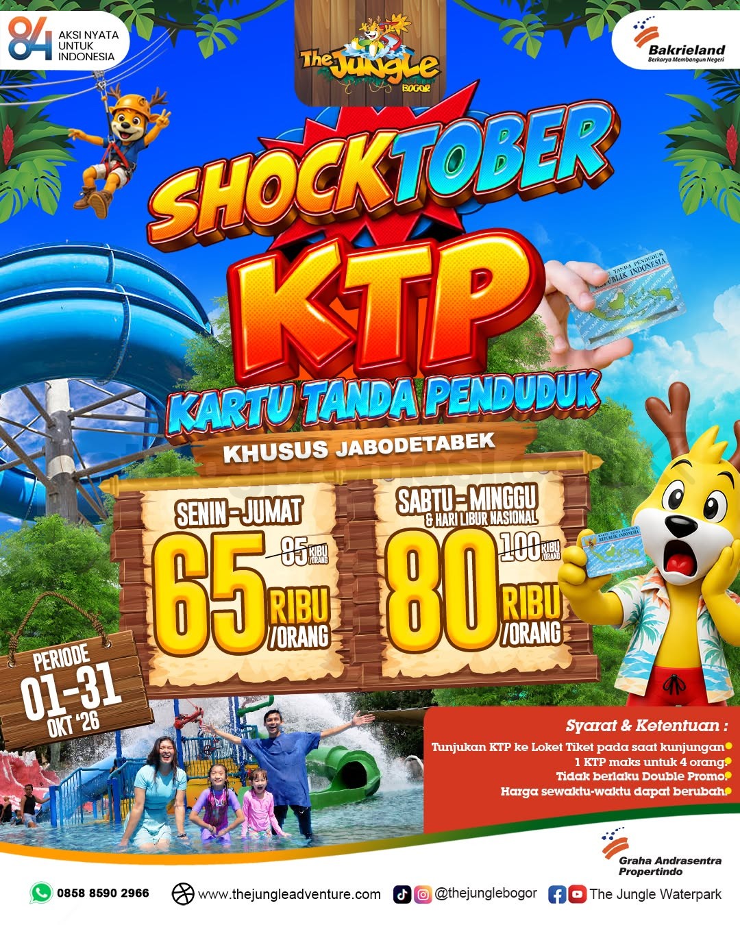 Promo The Jungle KTP Jabodetabek Tiket Mulai Rp65.000 Promo The Jungle KTP Jabodetabek Tiket Mulai Rp65.000 periode 1-31 Oktober 2026