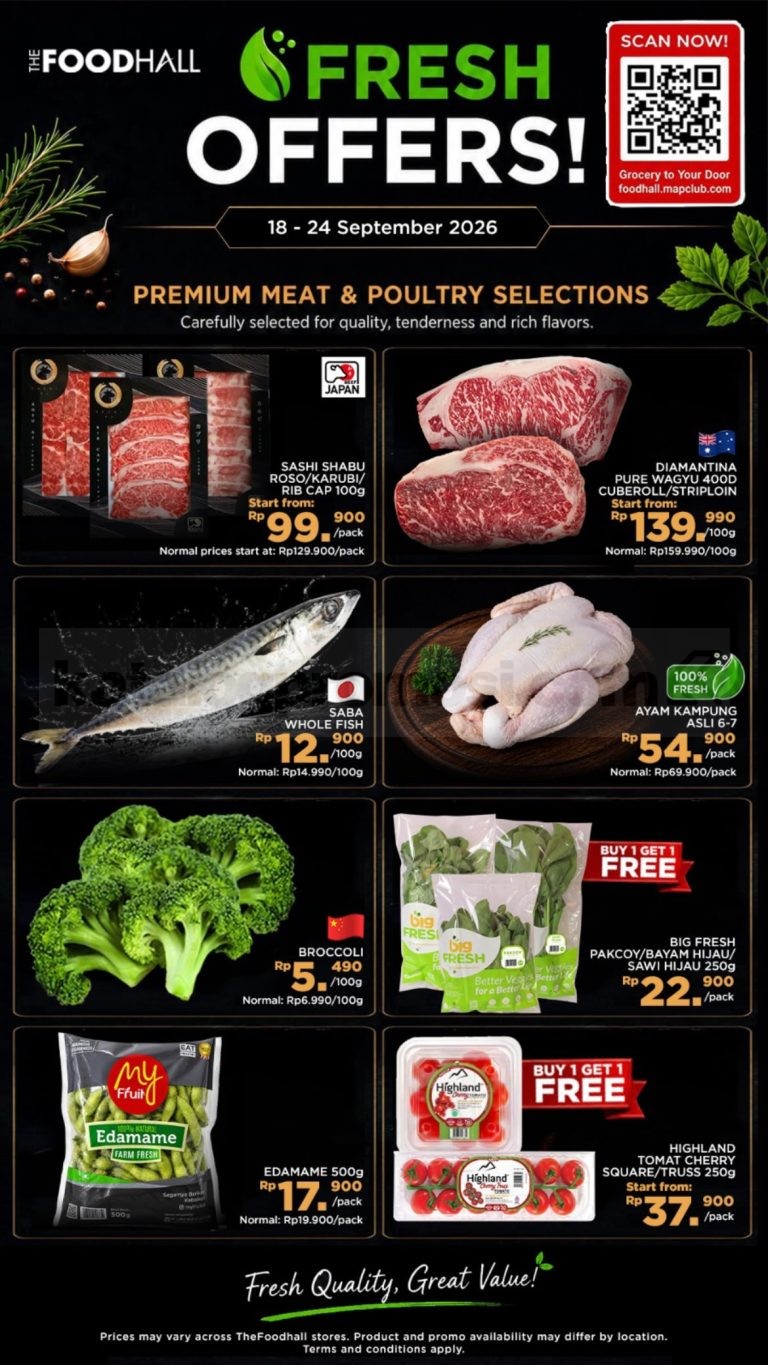 Promo THEFOODHALL JSM - WEEKLY DEALS 18-24 September 2026