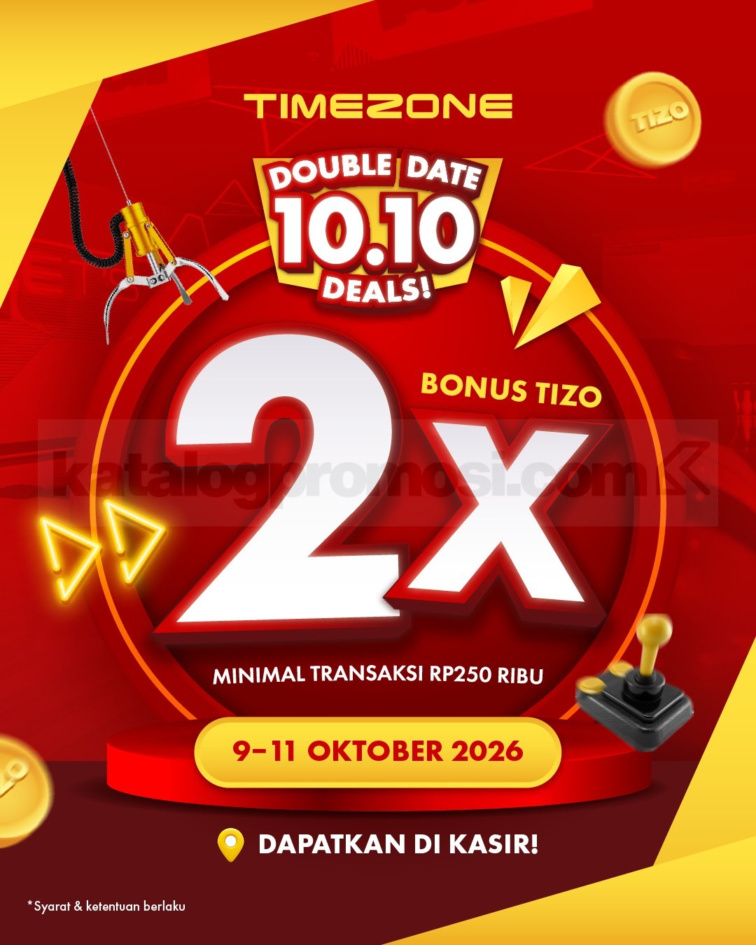 Promo Timezone Double Date 10.10 Bonus Tizo 2x Lipat Promo Timezone Double Date 10.10 Bonus Tizo 2x Lipat periode 9–11 Oktober 2026