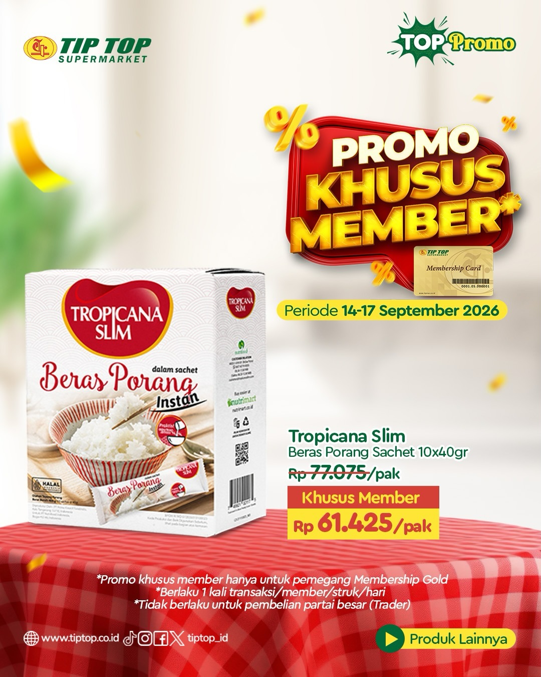 Promo TIP TOP Swalayan Khusus Member Periode 14-17 September 2026 Promo TIP TOP Swalayan Khusus Member Periode 14-17 September 2026