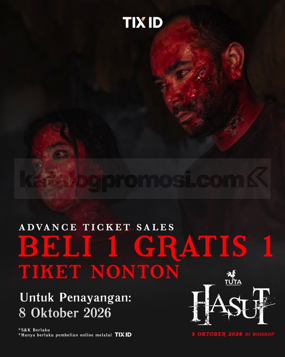 Promo TIX ID Beli 1 Gratis 1 Tiket Hasut Promo TIX ID Beli 1 Gratis 1 Tiket Hasut periode 5–7 Oktober 2026