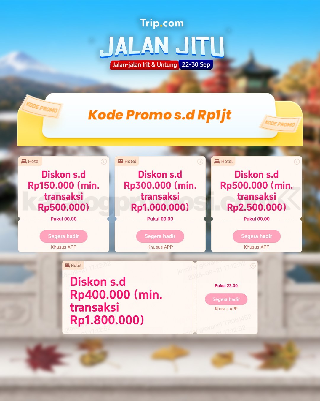 Promo Trip.com Jalan Jitu Diskon hingga Rp1 Juta Promo Trip.com Jalan Jitu Diskon hingga Rp1 Juta 3