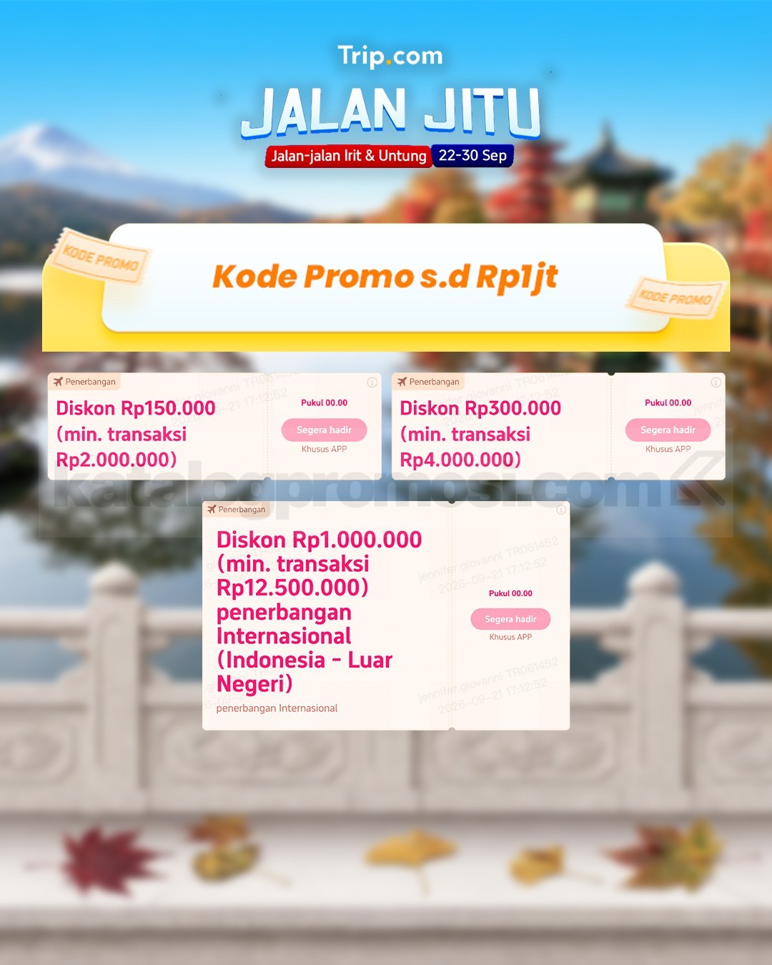 Promo Trip.com Jalan Jitu Diskon hingga Rp1 Juta Promo Trip.com Jalan Jitu Diskon hingga Rp1 Juta 2