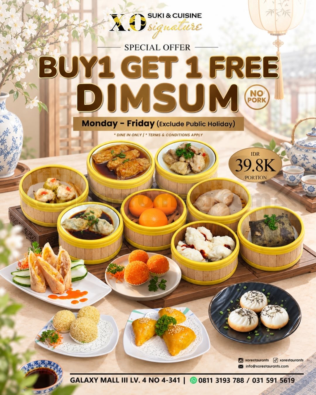 Promo X.O Suki & Cuisine Buy 1 Get 1 Free Dimsum Promo X.O Suki & Cuisine Buy 1 Get 1 Free Dimsum Rp39.800 di Galaxy Mall 3 Surabaya