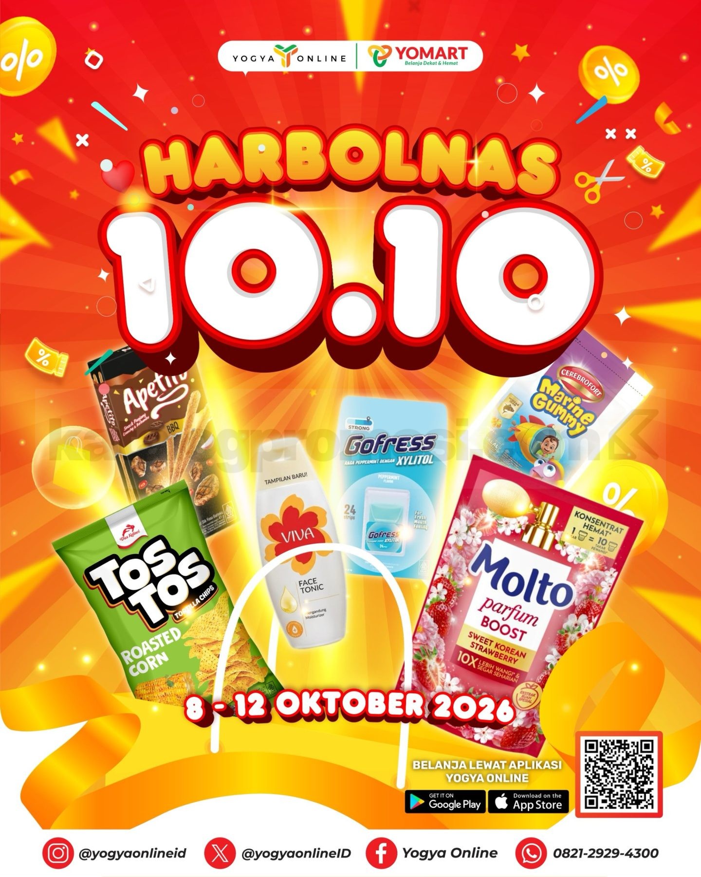 Promo Yomart Harbolnas 10.10 Beli 1 Gratis 1 Promo Yomart Ambyar 10.10 Beli 1 Gratis 1