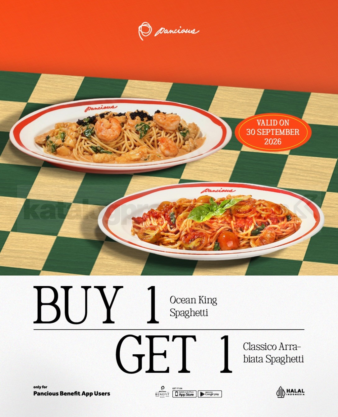 Promo Pancious Buy 1 Get 1 Spaghetti