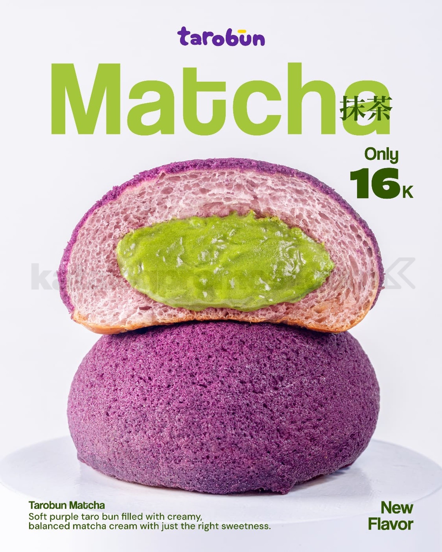 Promo Tarobun New Menu Matcha Lovers Only Rp 16.000 Promo Tarobun New Menu Matcha Lovers Only Rp 16.000 dengan taro bun dan creamy matcha