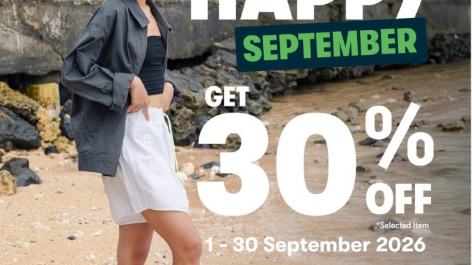 Promo Zuma September Diskon 30% untuk selected item selama 1-30 September 2026.