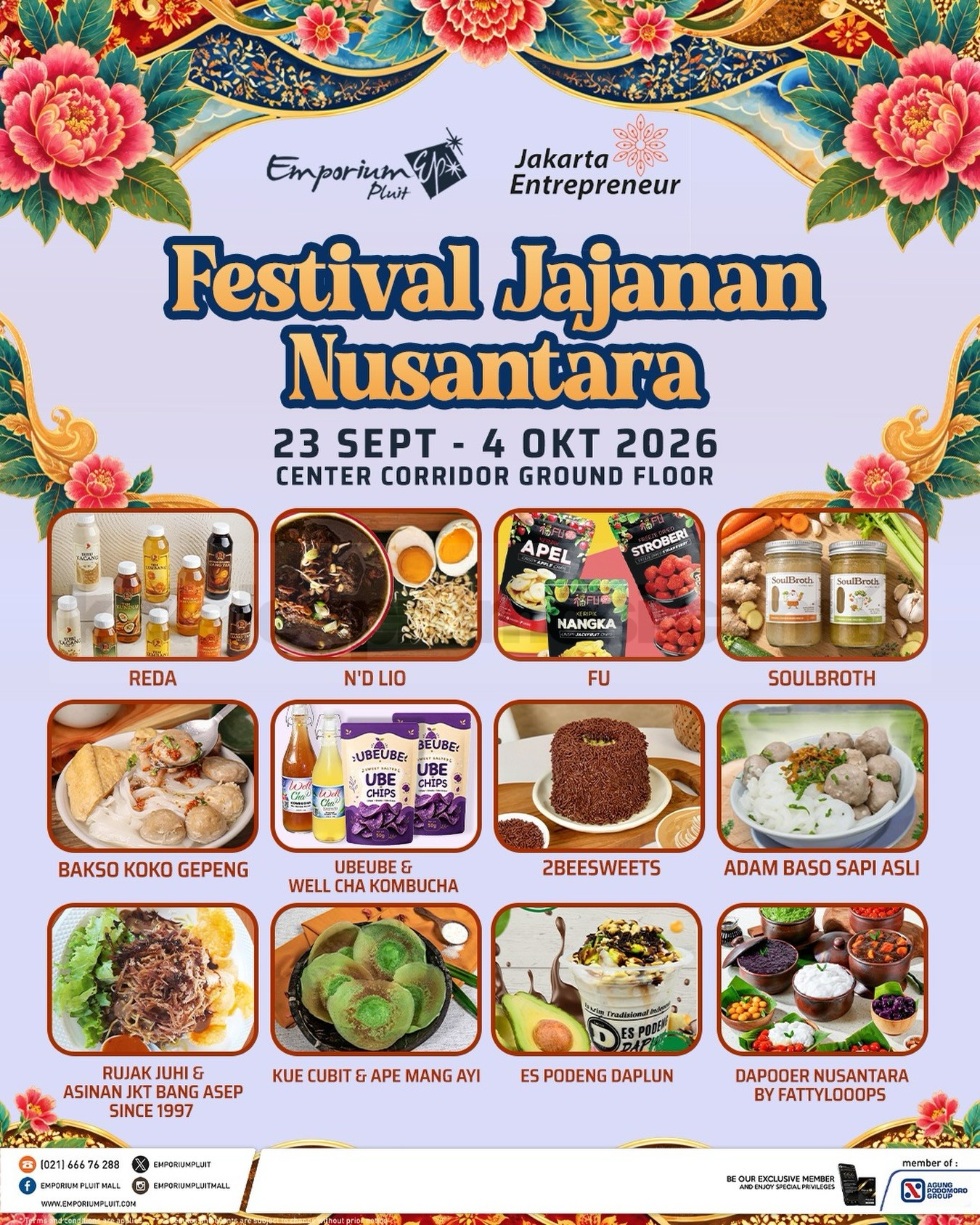 Festival Jajanan Nusantara di Emporium Pluit Mall Festival Jajanan Nusantara di Emporium Pluit Mall pada 23 September–4 Oktober 2026