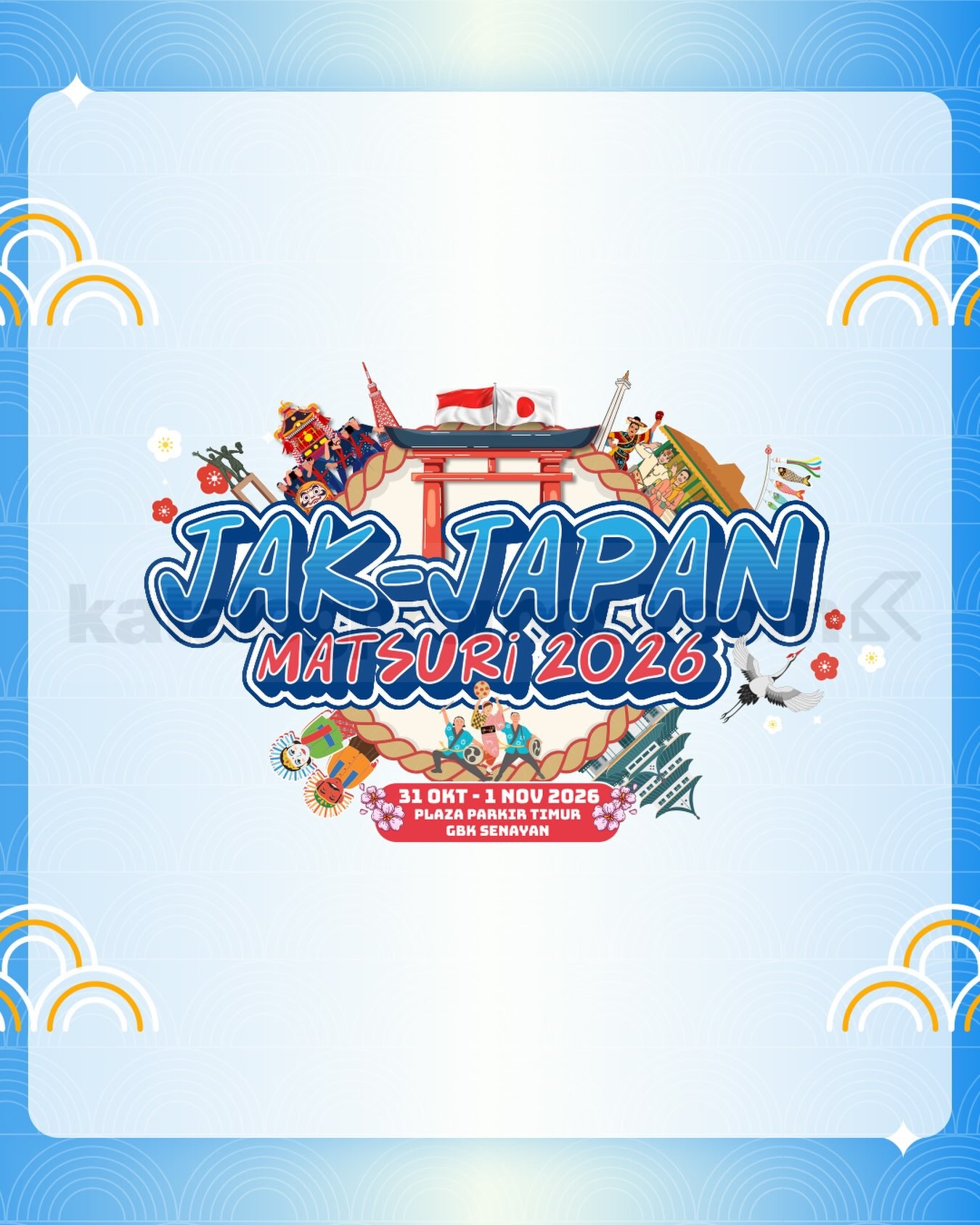 Jak Japan Matsuri 2026 di GBK Senayan, Tiket Mulai Rp. 50.000 Jak Japan Matsuri 2026 di Plaza Parkir Timur GBK Senayan pada 31 Oktoberโ1 November dengan tiket mulai Rp. 50.000.