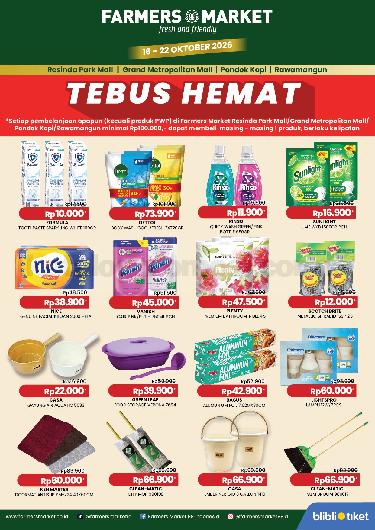 Promo JSM Farmers Market Weekend 16-18 Oktober 2026