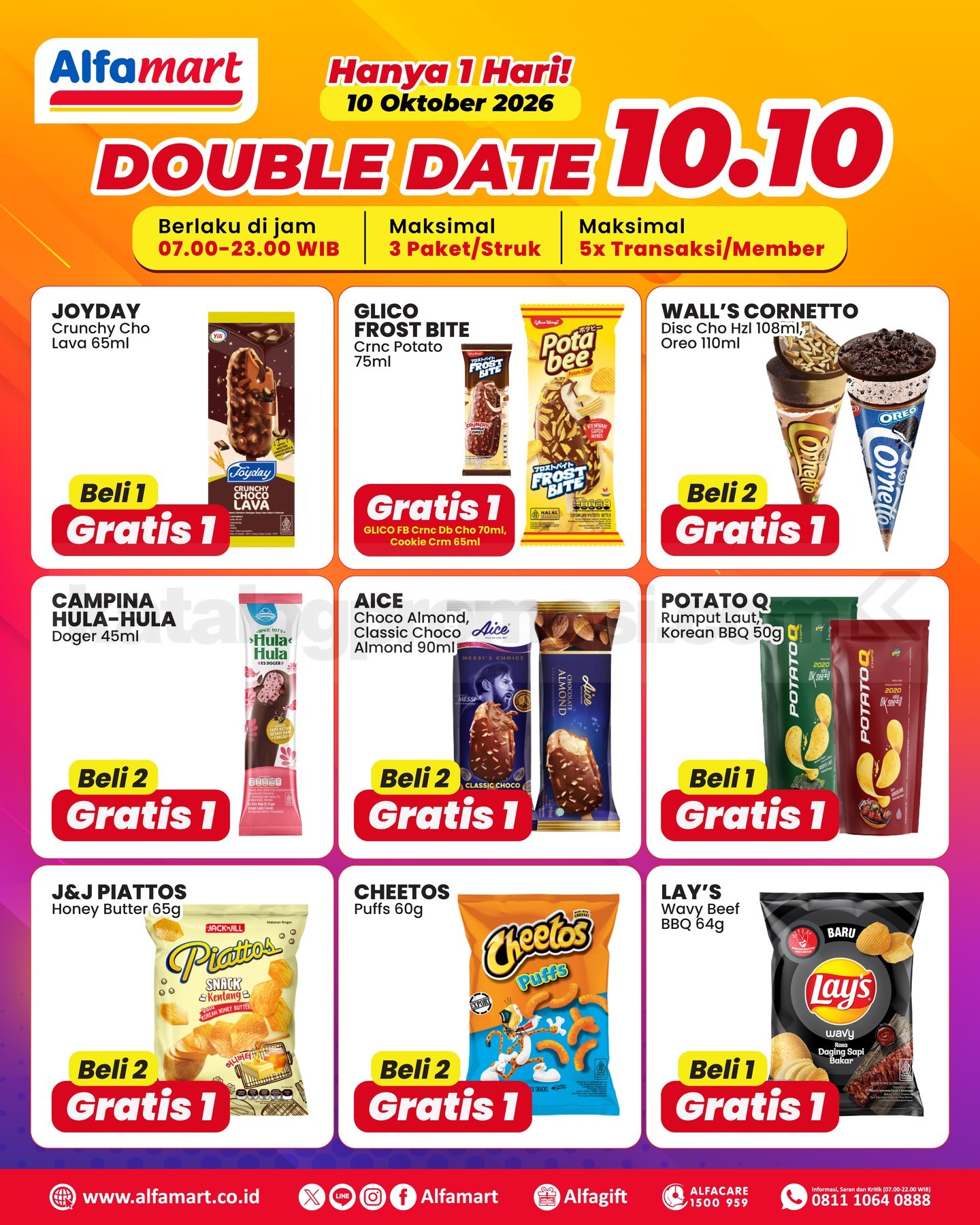 Promo Alfamart 10.10 Double Date Sale Beli 1 Gratis 1