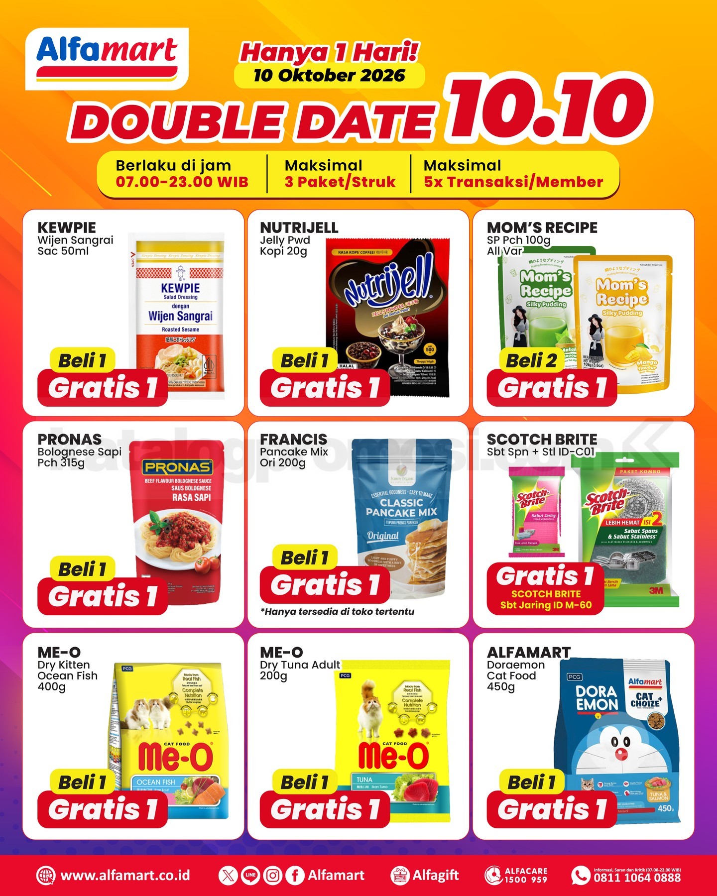 Promo Alfamart 10.10 Double Date Sale Beli 1 Gratis 1