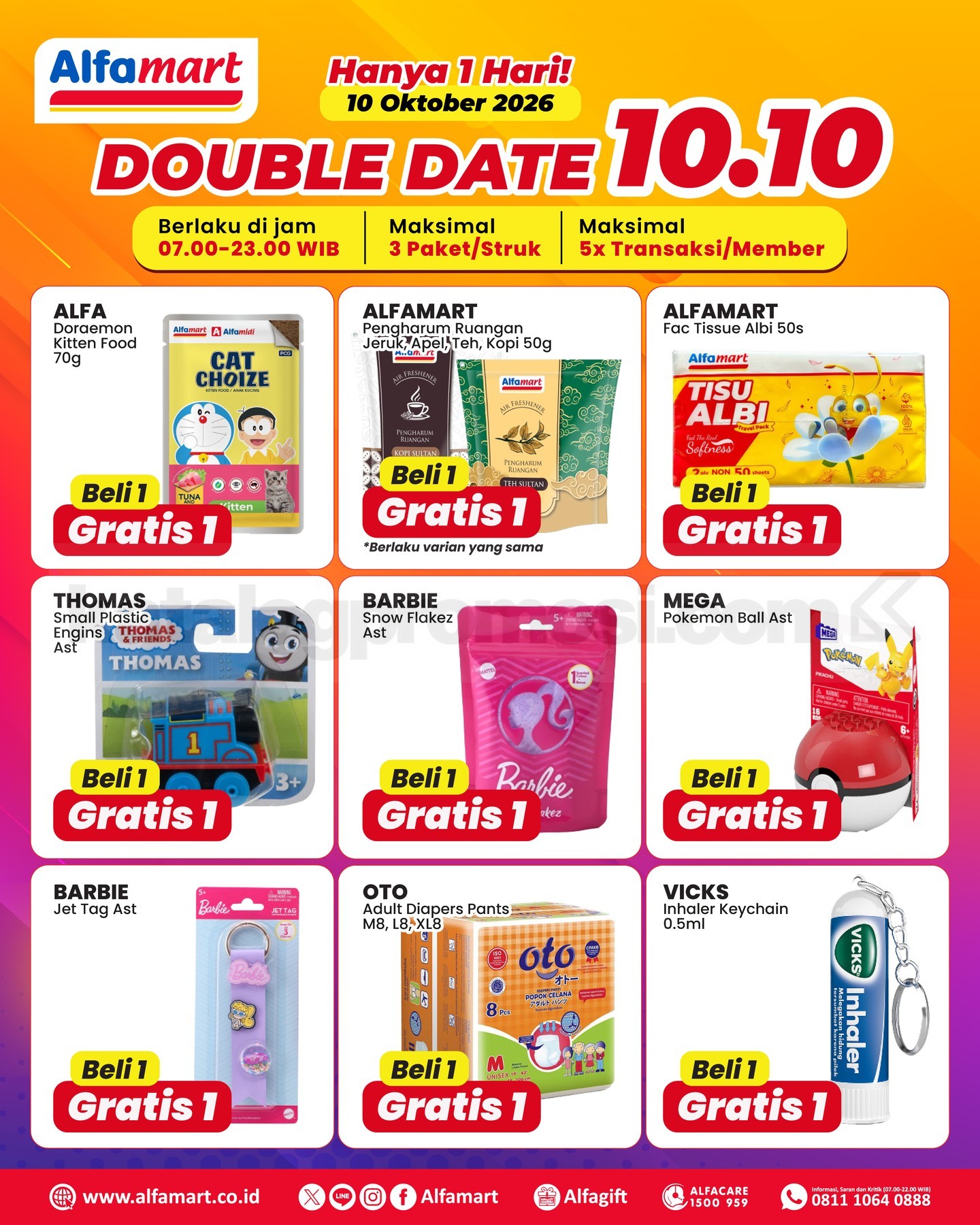 Promo Alfamart 10.10 Double Date Sale Beli 1 Gratis 1