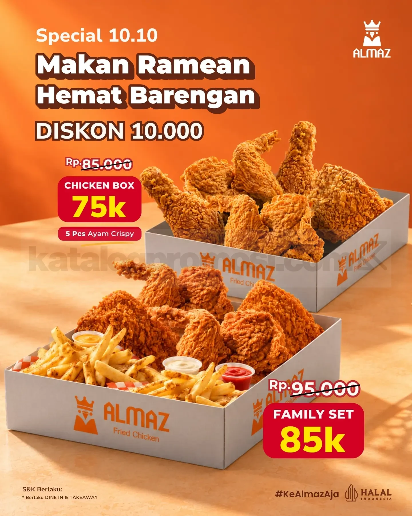 Promo Almaz 10.10 Chicken Box Mulai Rp75 Ribu