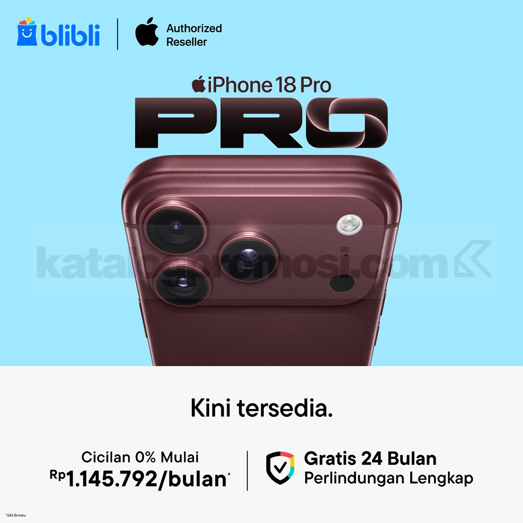 Promo Blibli iPhone 18 Pro Cicilan 0% hingga 24 Bulan