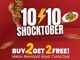 Promo FOGO 10.10 SHOCKTOBER Buy 2 Get 2 Free untuk makan berempat dengan membayar dua orang pada 10 Oktober 2026.