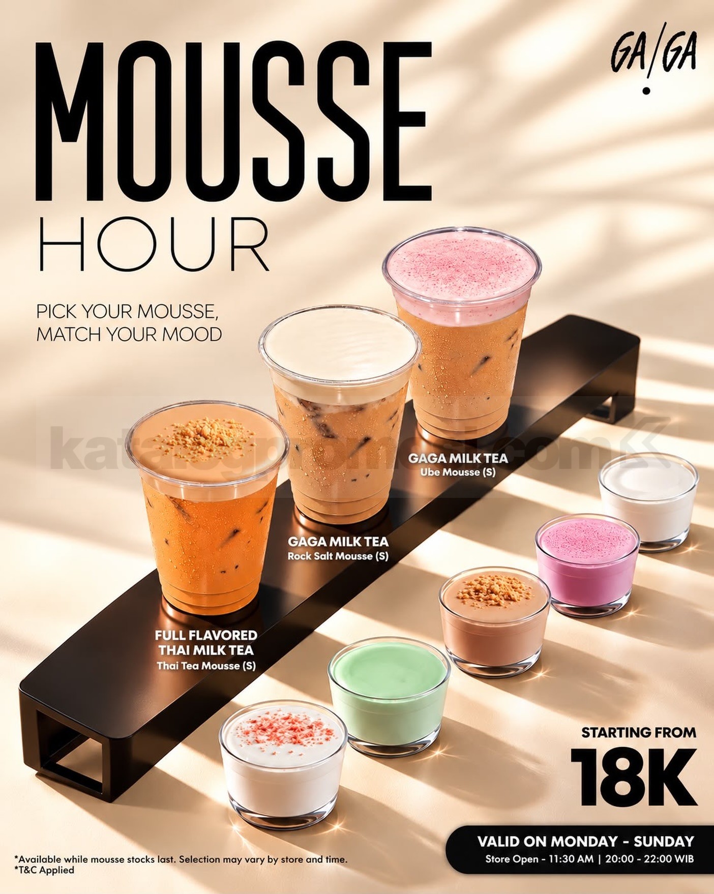 Promo GAGA Mousse Hour Mulai Rp18.000 Setiap Hari
