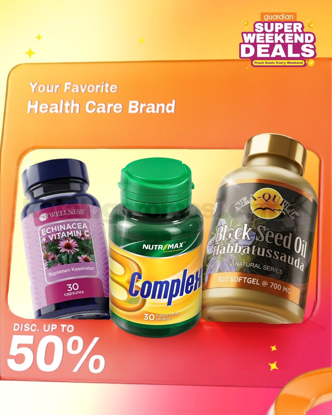 Promo Guardian Super Weekend Deals Diskon hingga 50%
