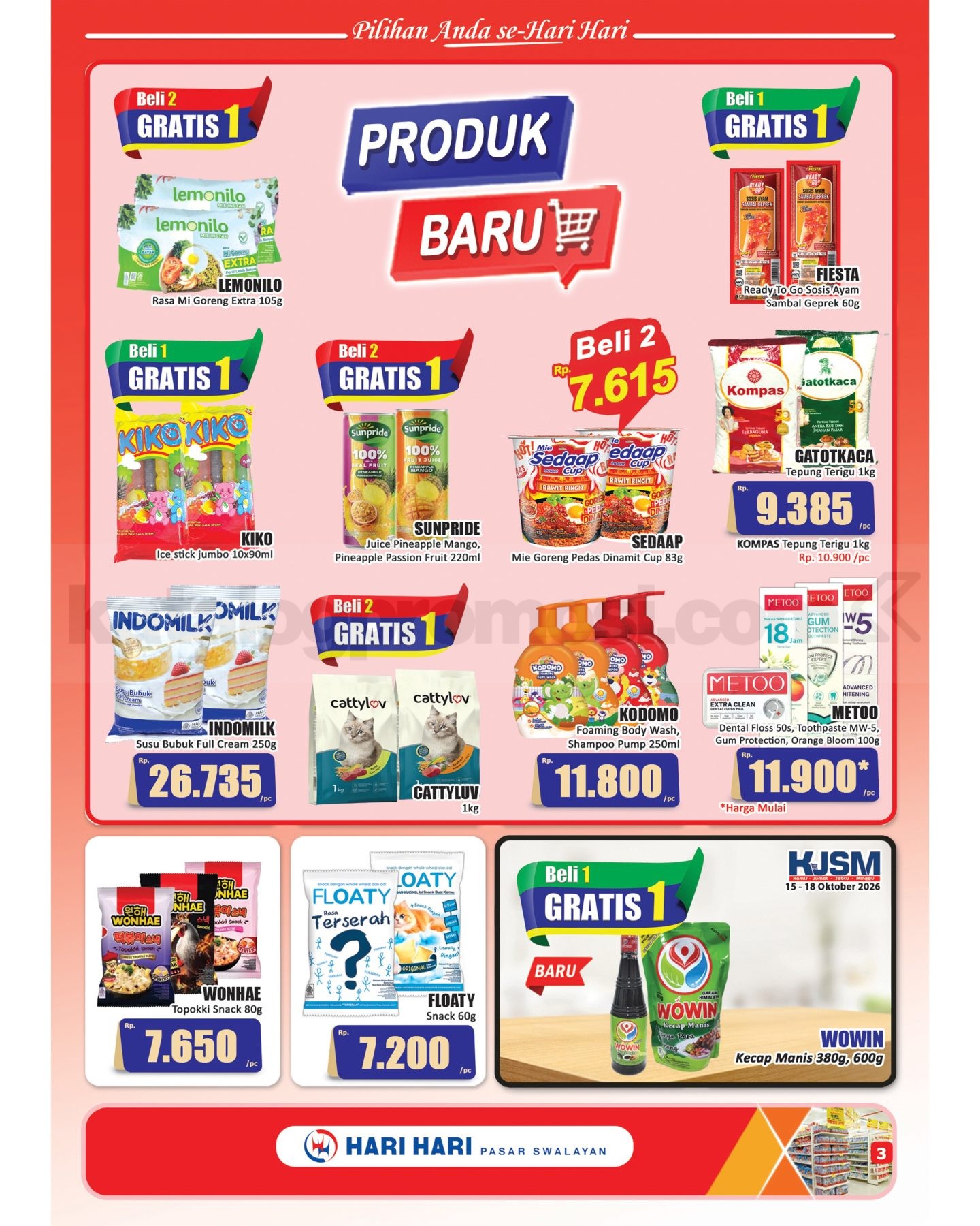 Promo Hari Hari Pasar Swalayan Katalog 16-31 Oktober 2026