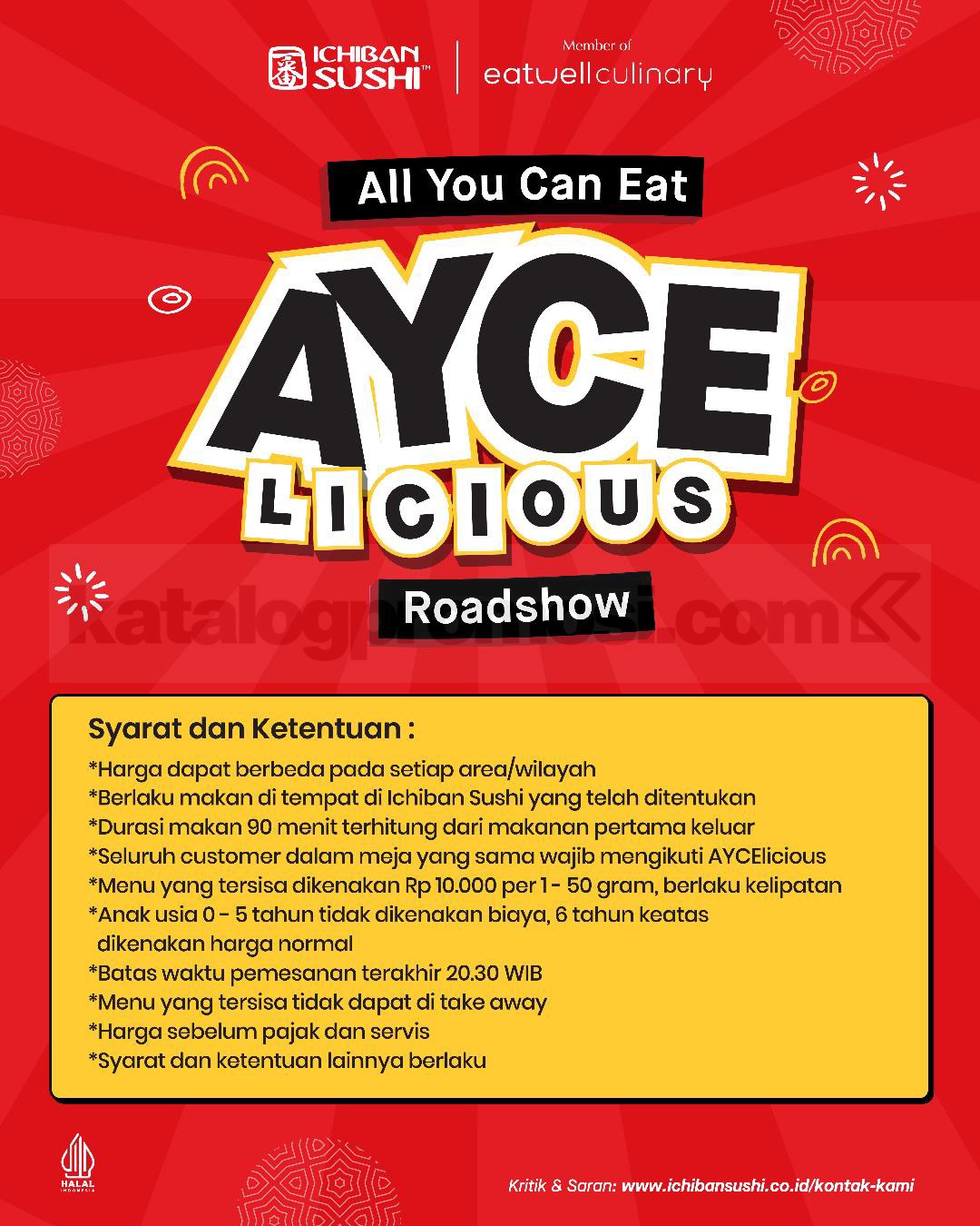 Promo Ichiban Sushi AYCElicious Sepuasnya cuma Rp99.000!