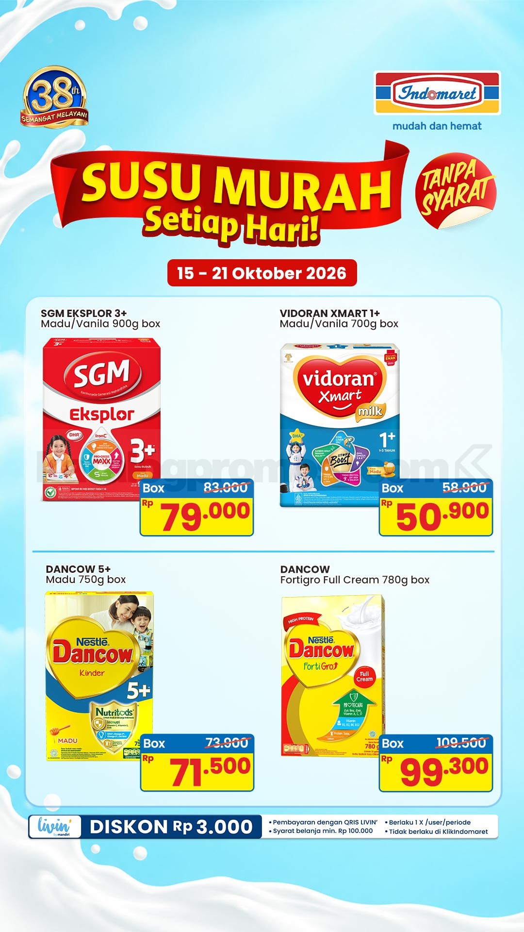 Promo Indomaret Susu dan Diapers Murah Setiap Hari