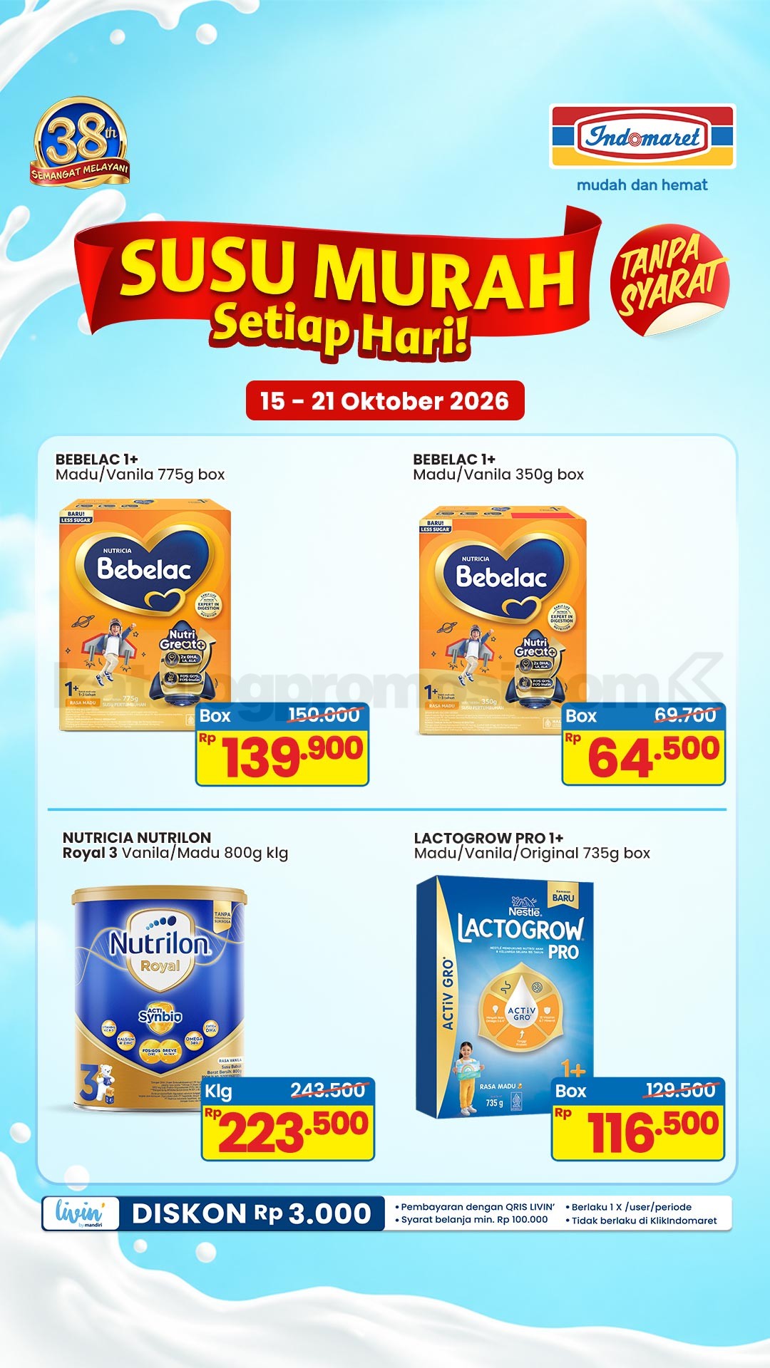 Promo Indomaret Susu dan Diapers Murah Setiap Hari