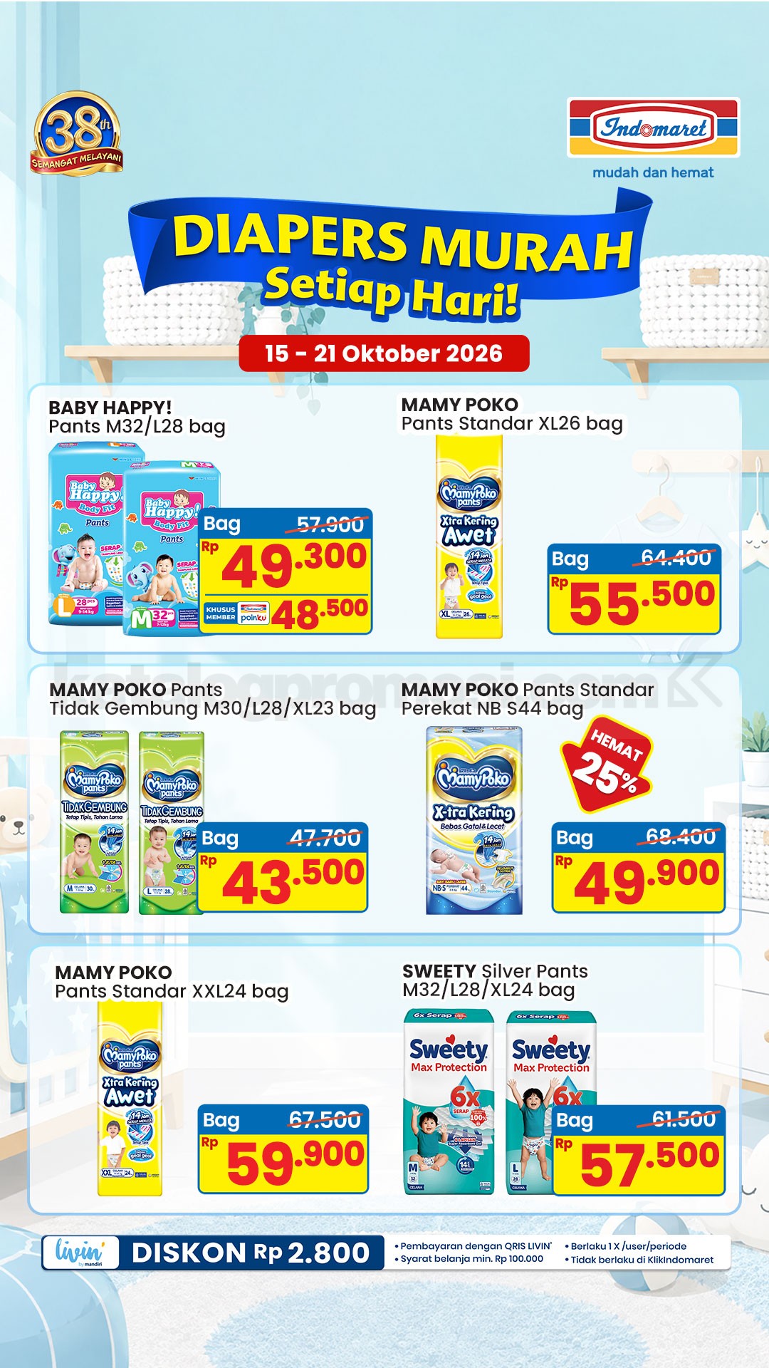 Promo Indomaret Susu dan Diapers Murah Setiap Hari
