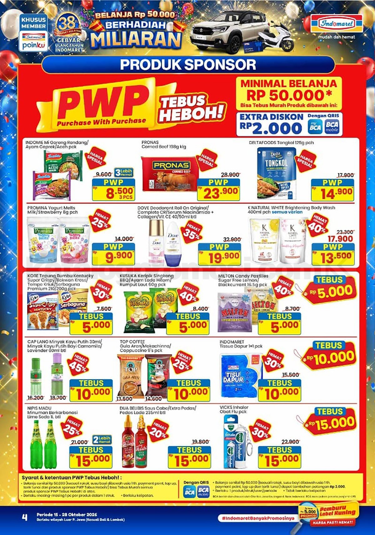 Promo Indomaret Tebus Murah PWP 15-28 Oktober 2026
