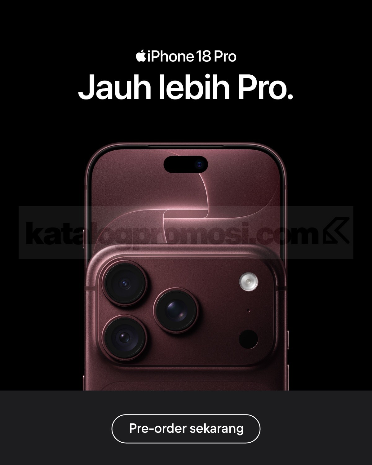 Promo iPhone 18 Pro Blibli dengan Benefit Pre-Order Promo iPhone 18 Pro Blibli dengan cicilan 0%, voucher Rp500.000, dan perlindungan hingga 36 bulan.