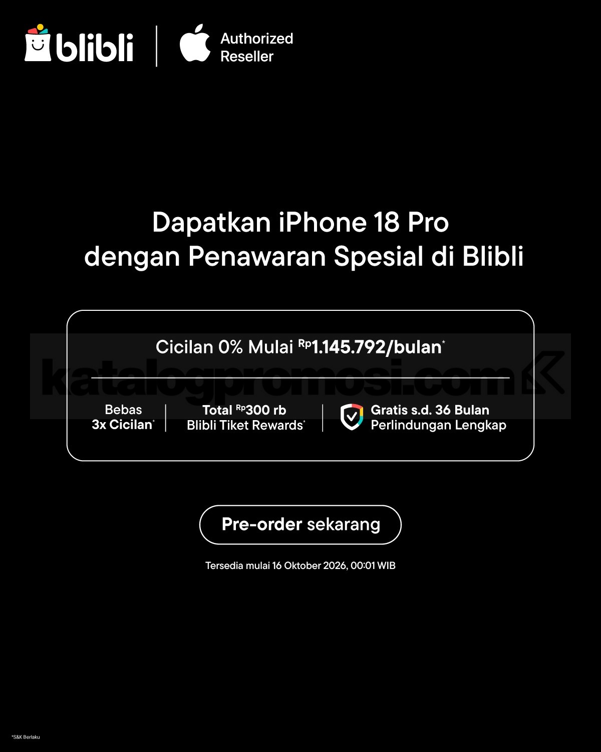 Promo iPhone 18 Pro Blibli dengan Benefit Pre-Order Promo iPhone 18 Pro Blibli dengan Benefit Pre-Order 4