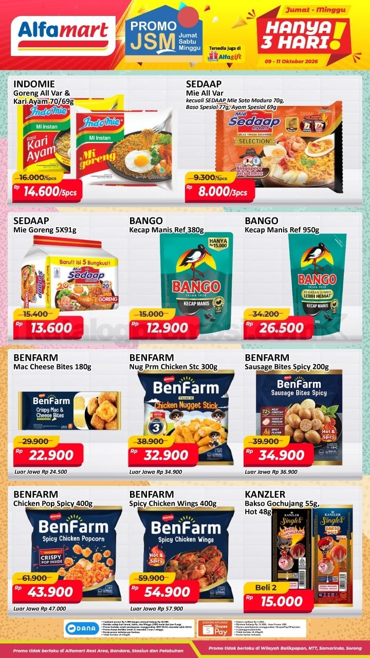 Promo JSM Alfamart 09-11 Oktober 2026 untuk Minggu ini