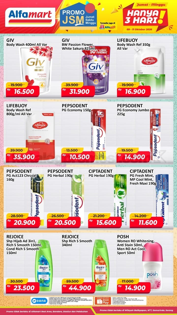 Promo JSM Alfamart 09-11 Oktober 2026 untuk Minggu ini