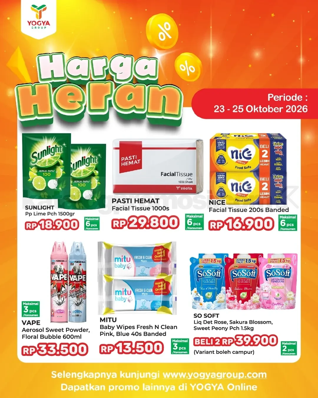 Promo JSM TOSERBA YOGYA HARGA HERAN 23-25 Oktober 2026
