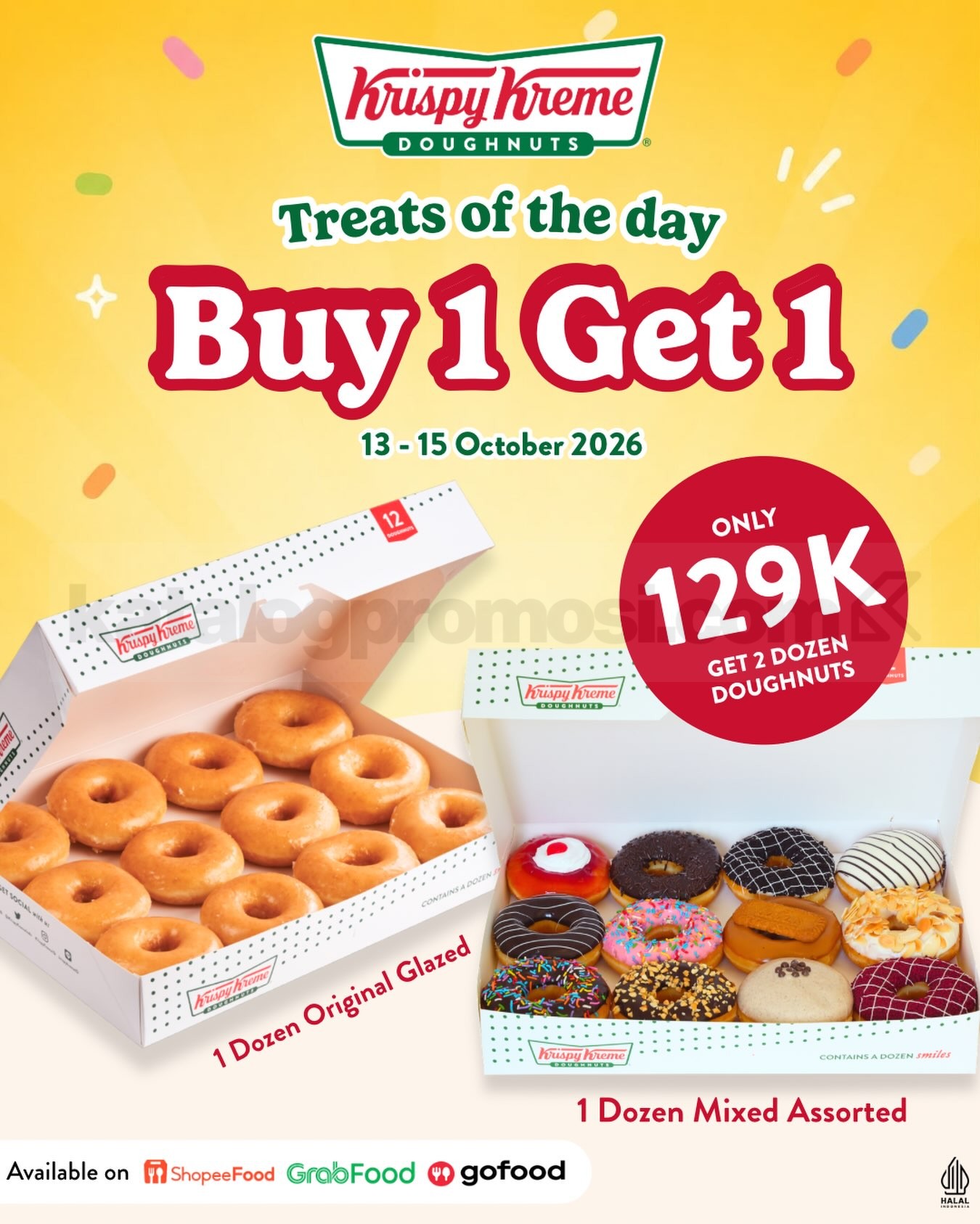 Promo Krispy Kreme Beli 1 Gratis 1 Lusin