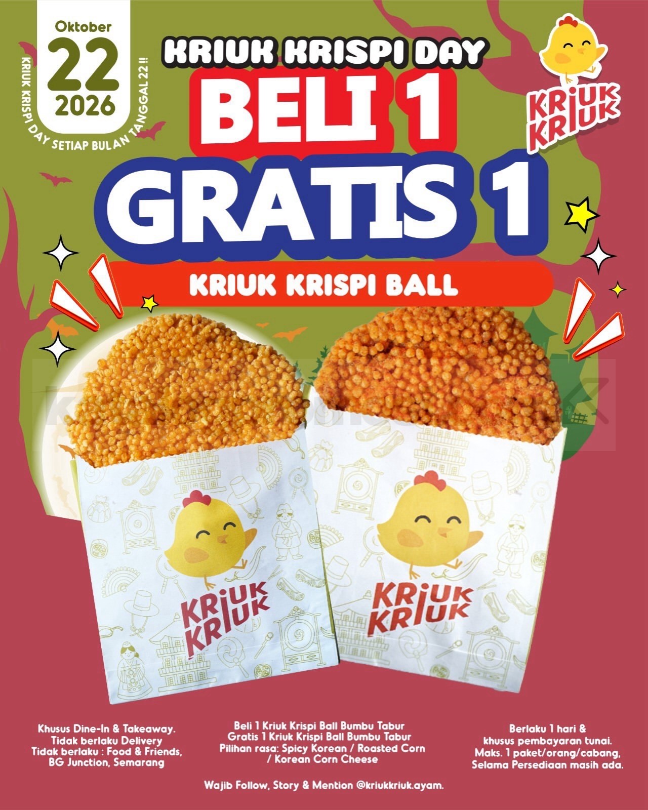 Promo Kriuk Kriuk Krispi Day Beli 1 Gratis 1